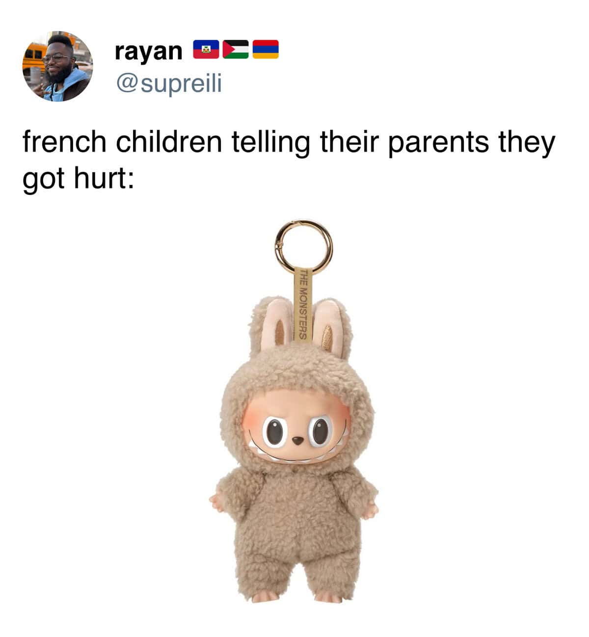 french children telling their parents they got hurt: