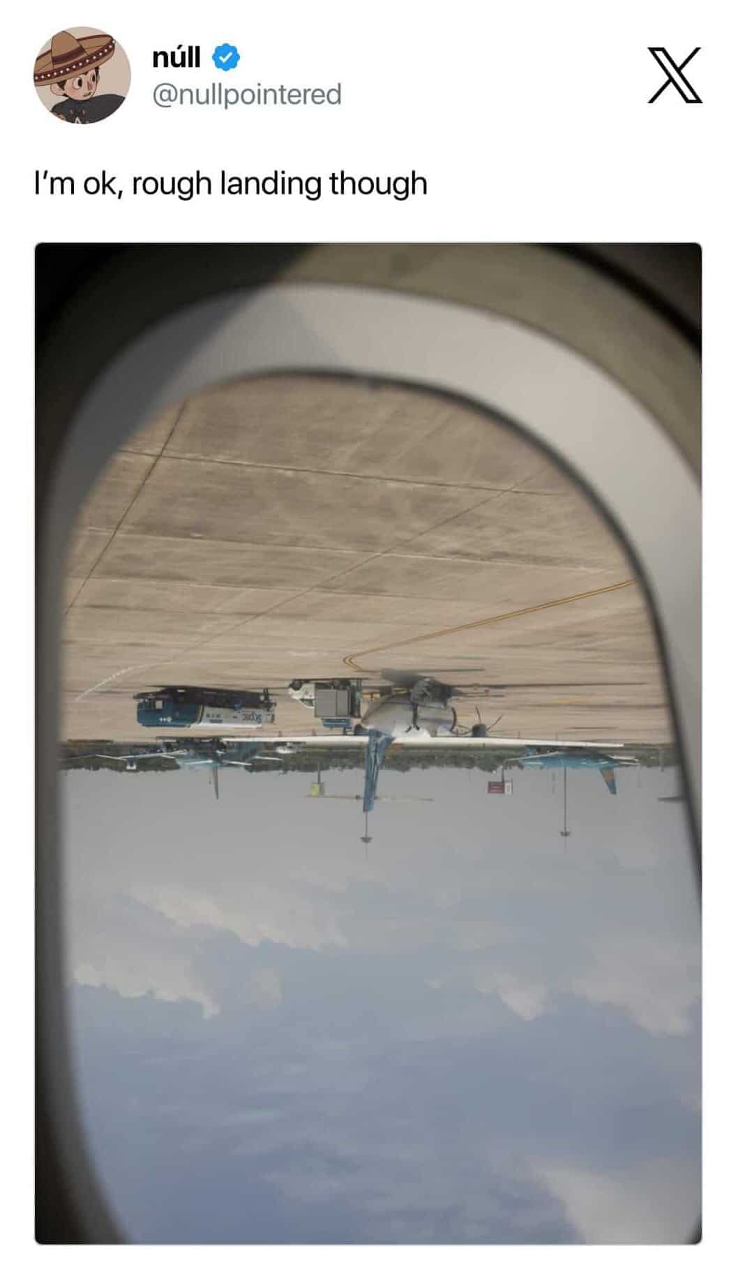 I'm ok, rough landing though