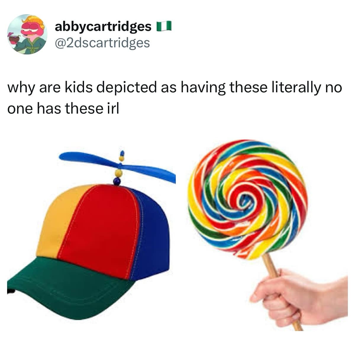 why are kids depicted as having these literally no one has these irl