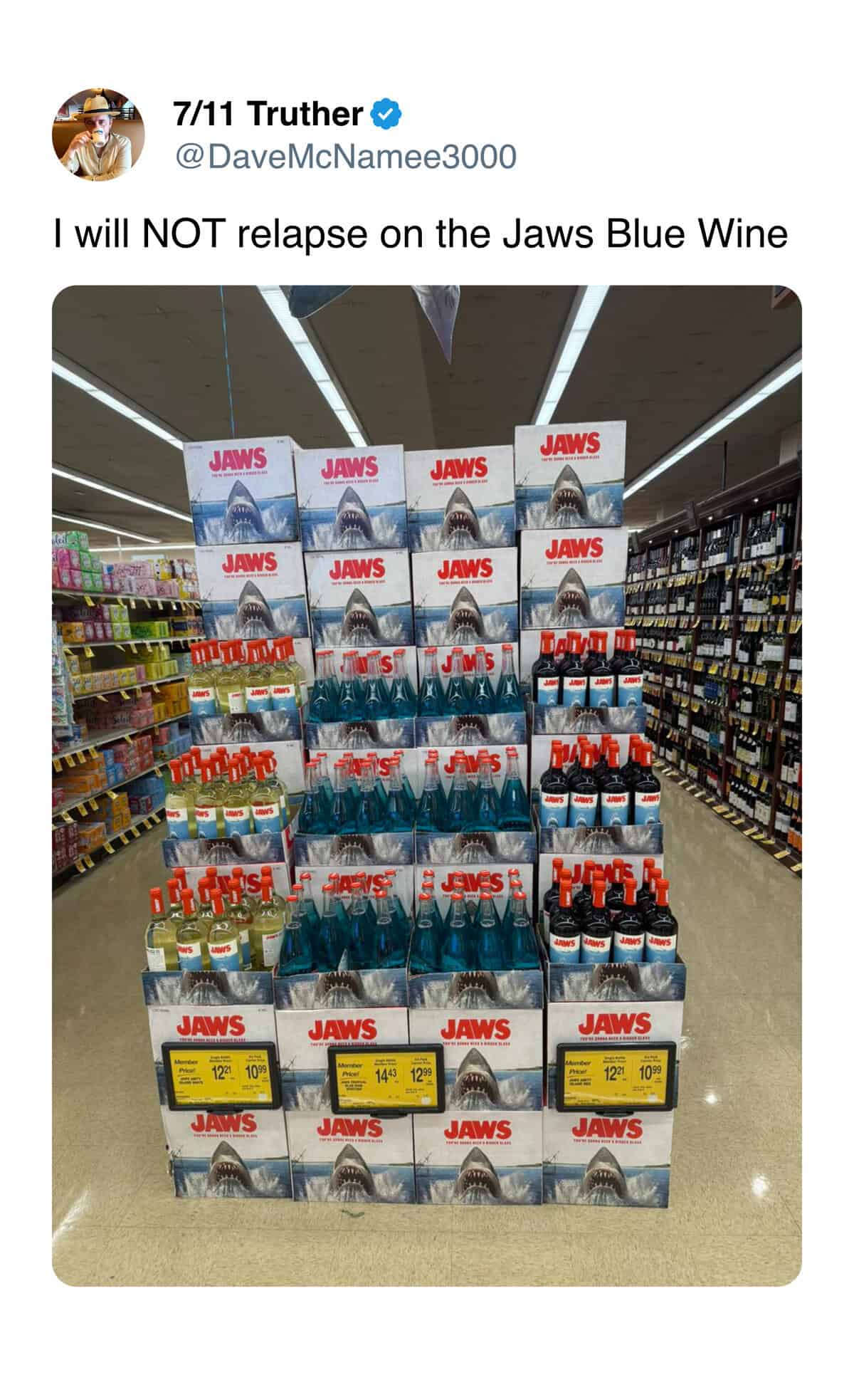 will NOT relapse on the Jaws Blue Wine