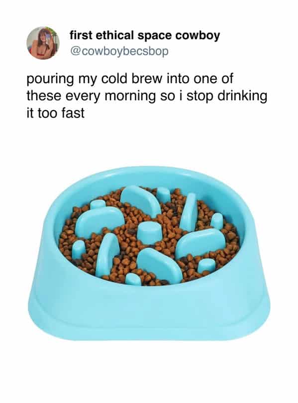 pouring my cold brew into one of these every morning so i stop drinking it too fast