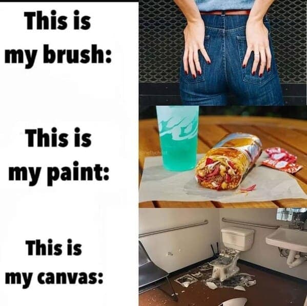 This is my brush: This is my paint: This is my canvas: