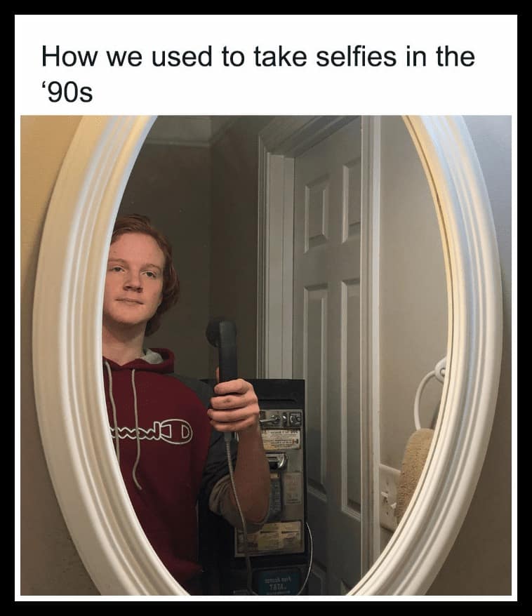 How we used to take selfies in the '90s