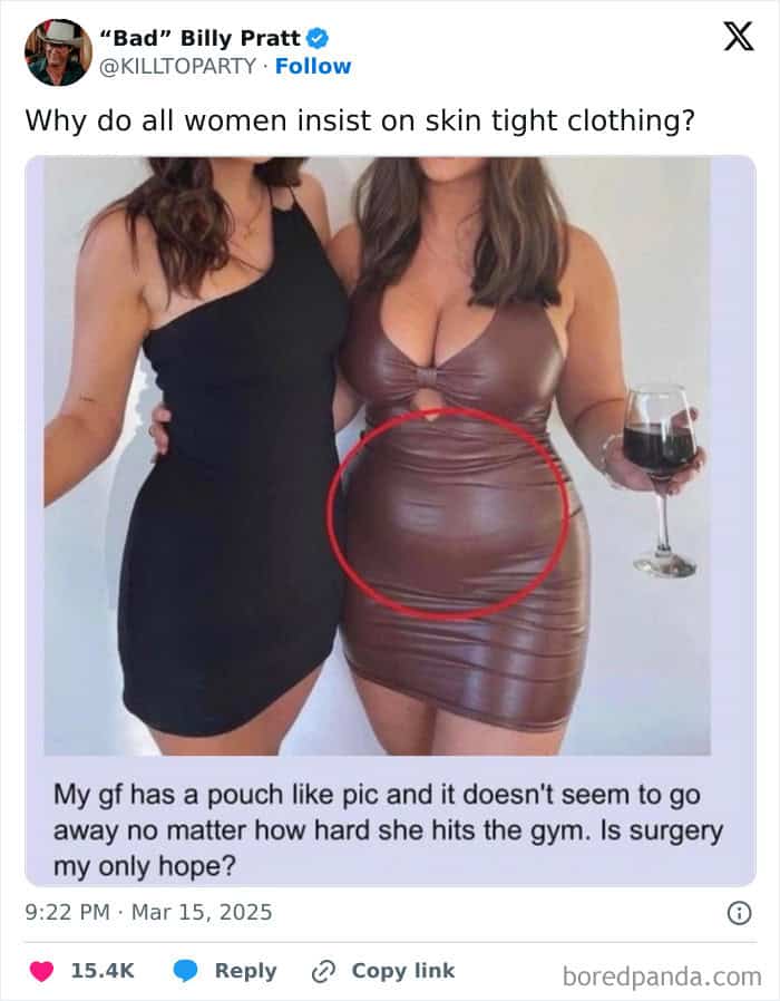 My gf has a pouch like pic and it doesn't seem to go away no matter how hard she hits the gym. Is surgery my only hope?