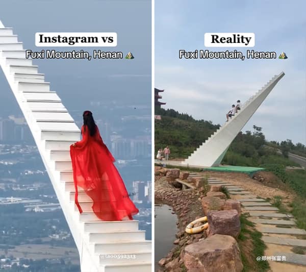 Instagram vs Fuxi Mountain, Henan Reality Fuxi Mountain, Henan