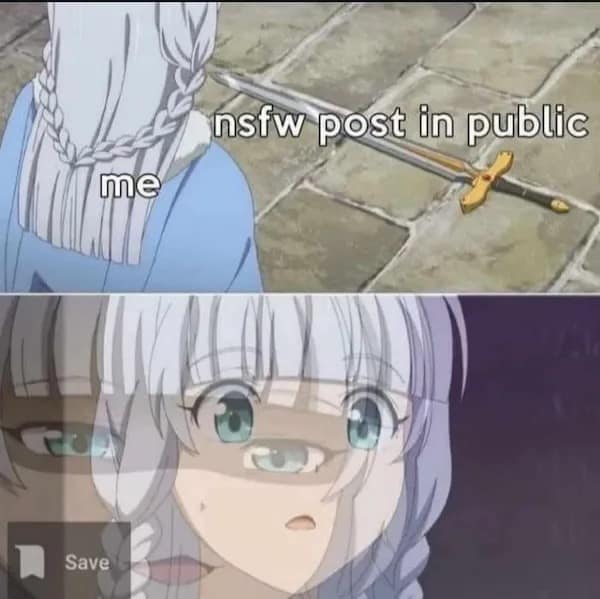 nsfw post in public me Save