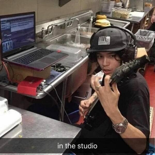 in the studio