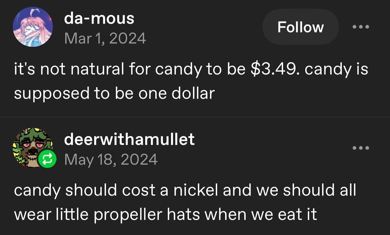 meme dump candy price nickel propeller hats Tumblr post funny memes