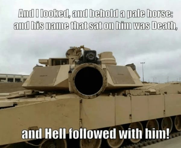 And I looked, and behold a pale horse: and his name that sat on him was Death, and Hell followed with him!