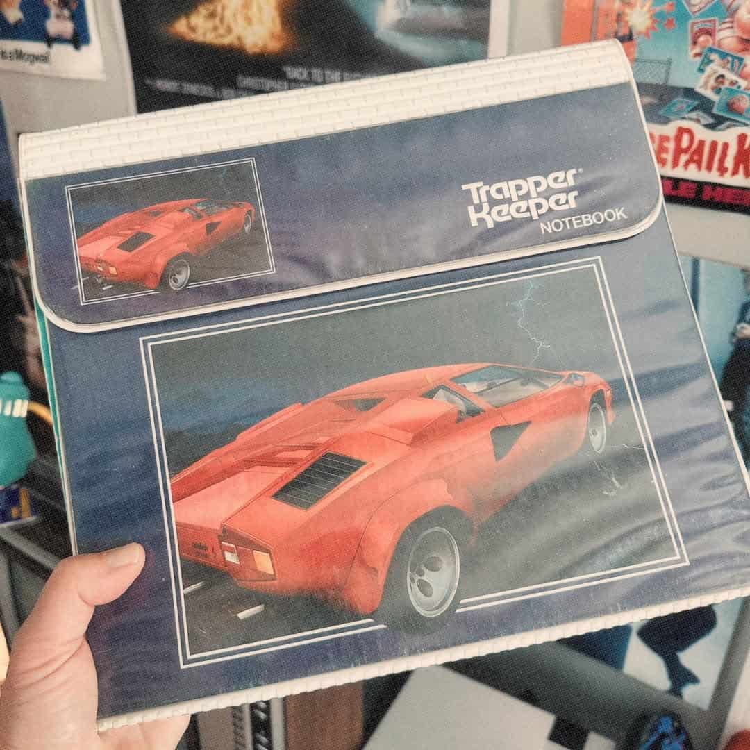 Red Lamborghini Countach Trapper Keeper cover