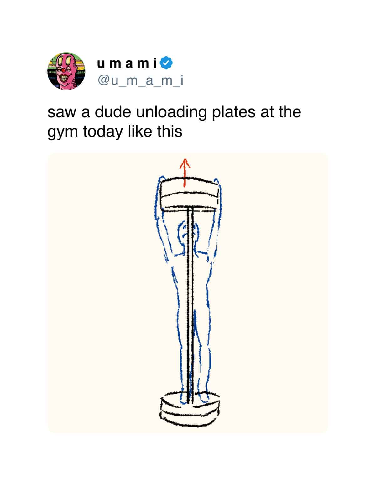 saw a dude unloading plates at the gym today like this