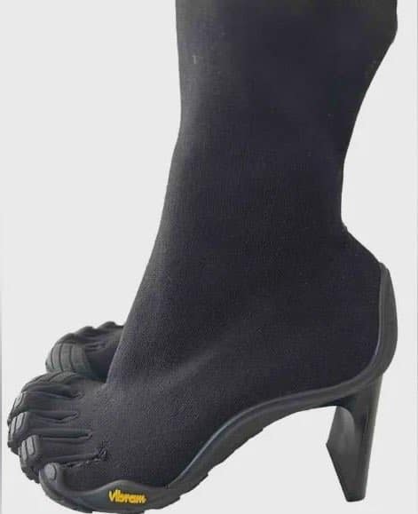 High heel shoes with Vibram toe design