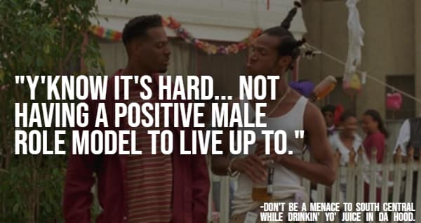 Street conversation about role models in Don’t Be a Menace