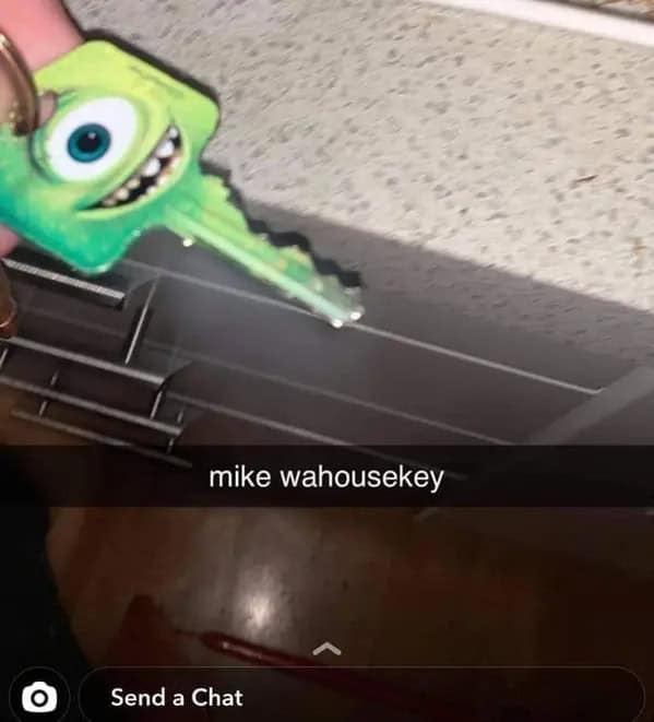 Green house key designed like Mike Wazowski from Monsters Inc