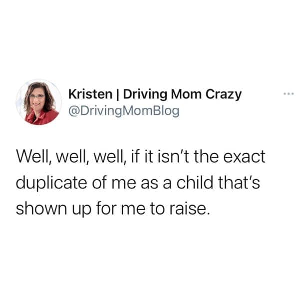 A funny daughter meme about the karma of raising a child who is just like you were.