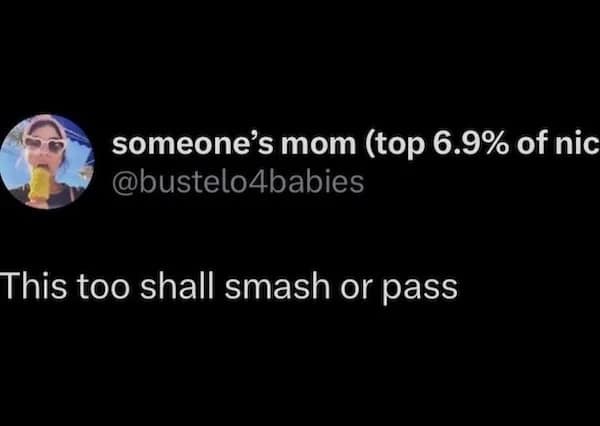 Tweet parody of biblical quote with smash or pass