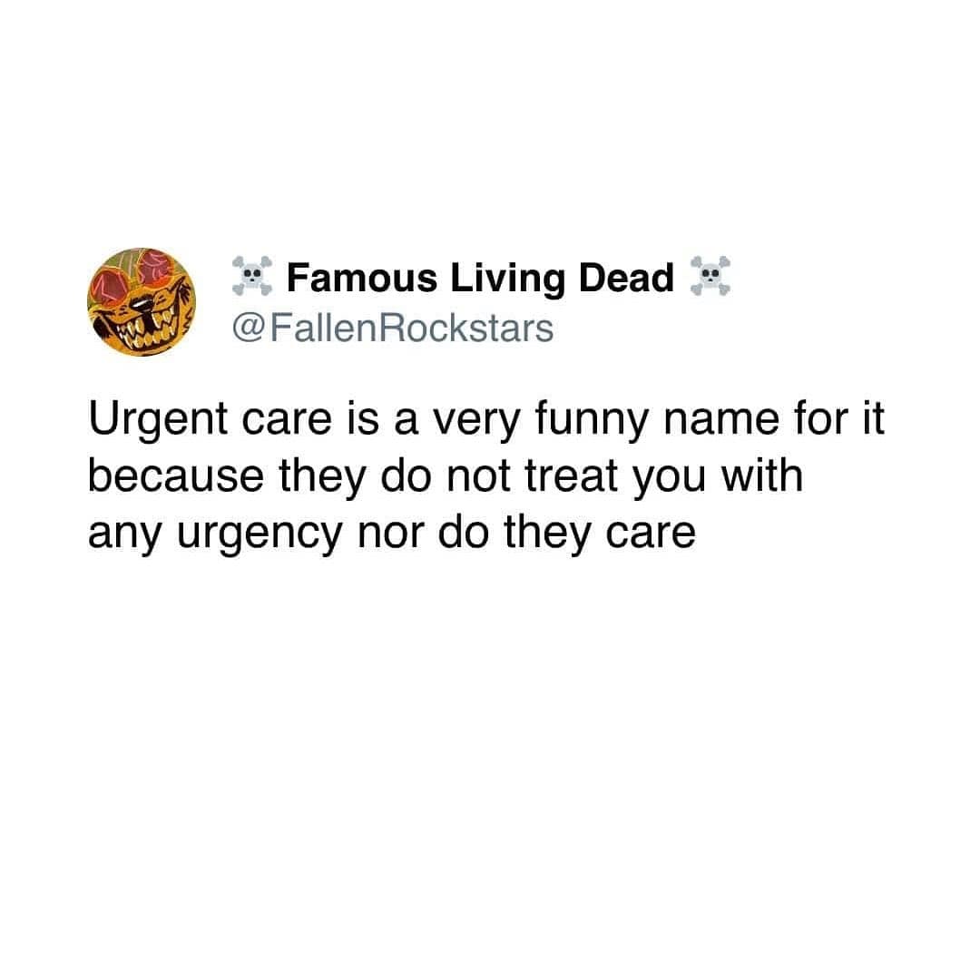 Tweet mocking the name ‘urgent care’