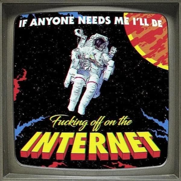 A funny pic and classic cat meme showing two samurai cats fighting on a roof at 3am.