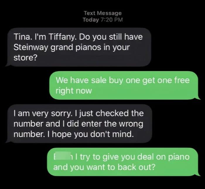 A funny reply to a scammer where the person gets mad when the scammer tries to leave.
