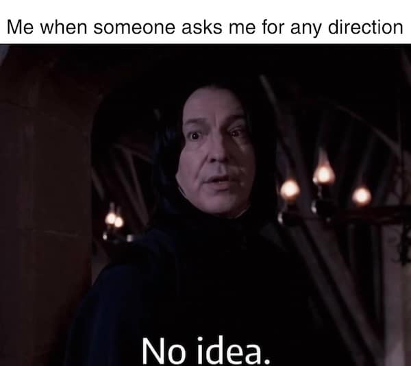 Snape saying “No idea” Harry Potter meme