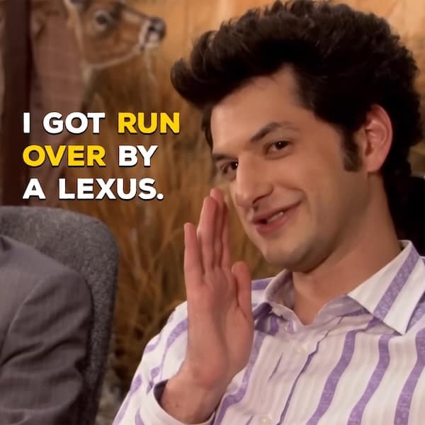 A classic Jean-Ralphio moment from Parks and Rec where he explains how he got money.