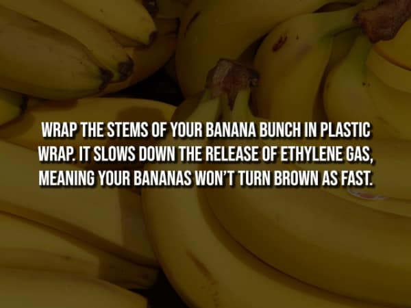 One of the best life hacks for keeping bananas fresh for a longer time.