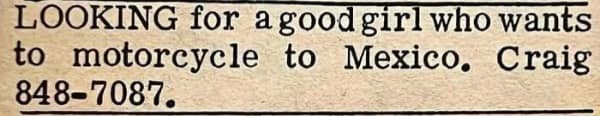 Another print of the same quirky Massachusetts listing—peak old funny personal ads energy.
