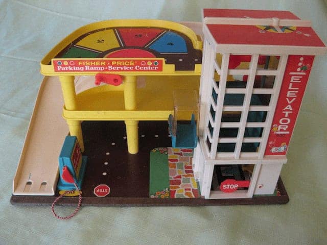 The iconic Fisher-Price Parking Ramp and Service Center, a beloved 80s toy.