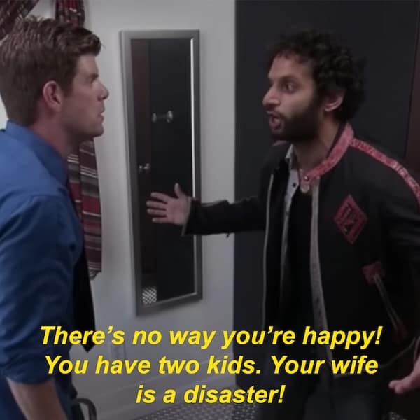 A hilarious Rafi quote where he brutally roasts a married man with kids about how miserable he must be.