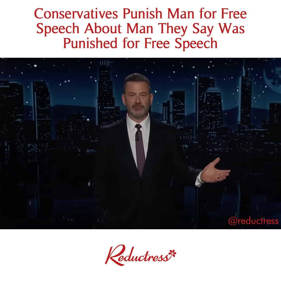 A sharp Reductress headline pointing out the hypocrisy in some conservative arguments about free speech.