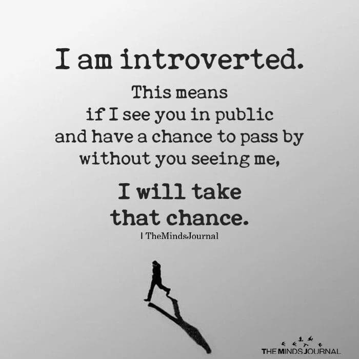 An introvert meme that explains the common behavior of actively avoiding people you know when in public.