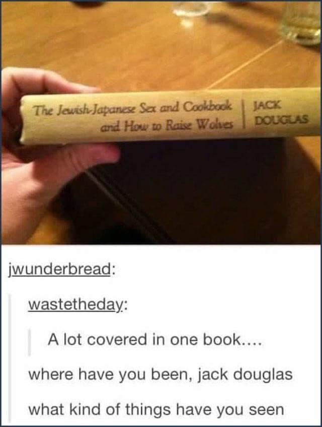 A meme dump of a bizarre old book with a very long, confusing, and specific title.