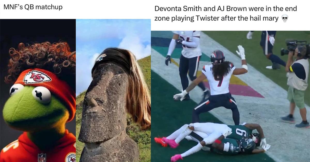 A gallery of the funniest and most topical NFL memes from the 2025 season.