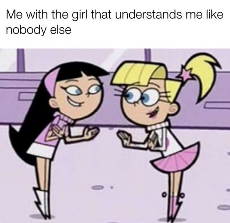 A wholesome best friend meme from 'The Fairly OddParents' about being understood.