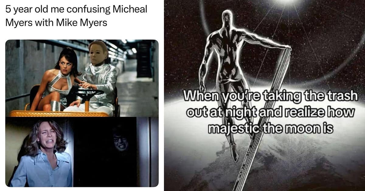A gallery of classic memes featuring hilarious viral tweets and iconic old meme formats for Halloween week.