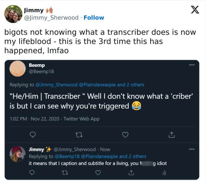 A confidently incorrect person trying to mock someone's job title without knowing what it means.