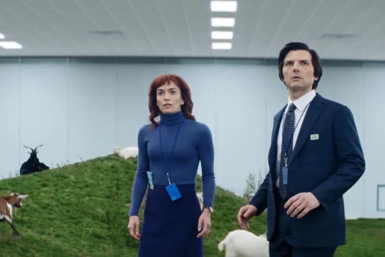 A unique couples halloween costume idea from the TV show Severance.