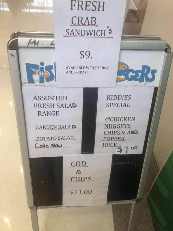 A restaurant menu with several funny handwritten grammar and spelling corrections, one of many funny signs.