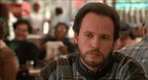 A Billy Crystal reaction meme of him looking impressed, used for grey sweatpants season.