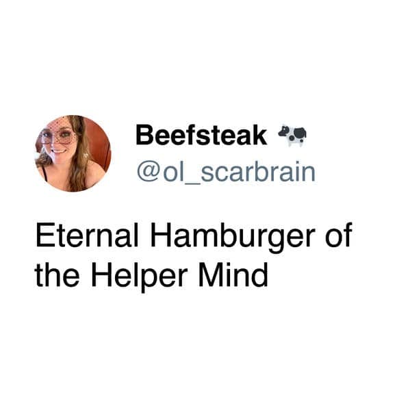 A funny hamburger helper tweet making a pun based on the movie 'Eternal Sunshine of the Spotless Mind'.