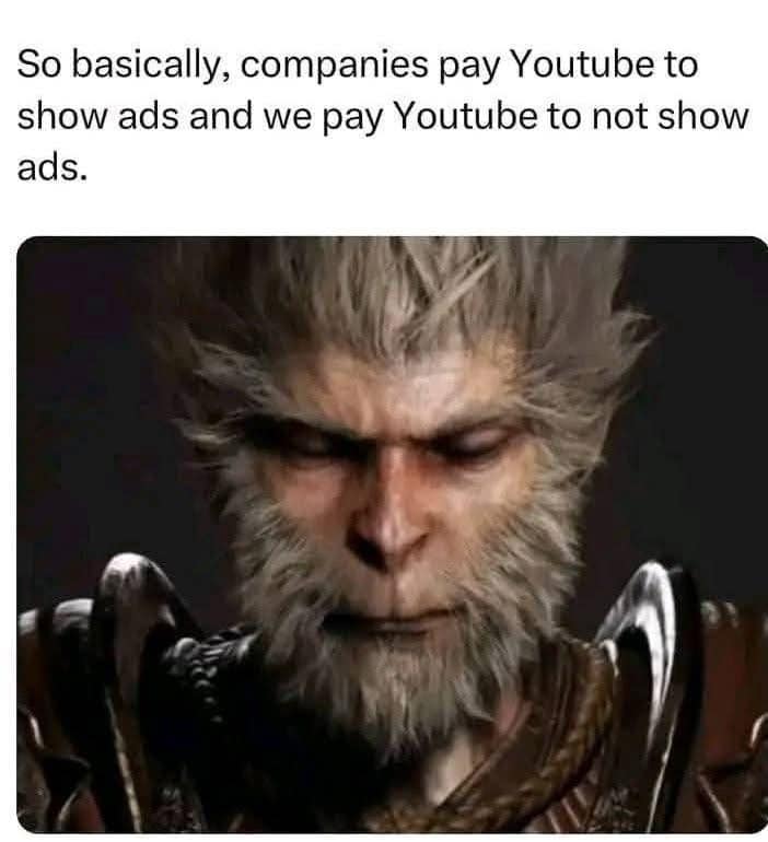 A hilarious meme using a pensive character from the game Black Myth: