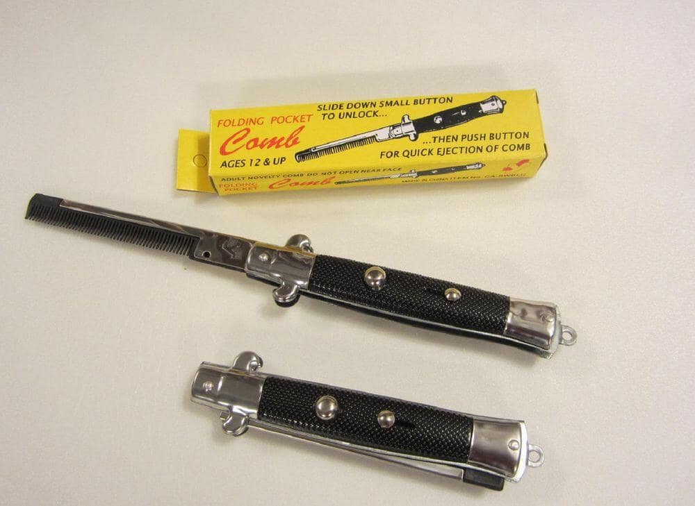 Nostalgic pic of the classic switchblade comb novelty toy popular in the 80s and 90s