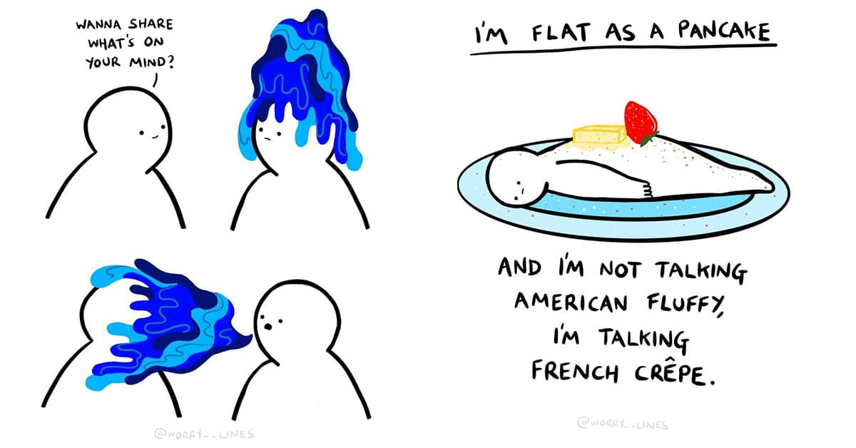 A gallery of the best wholesome comics from Worry Lines, featuring funny and heartwarming comic strips about life.