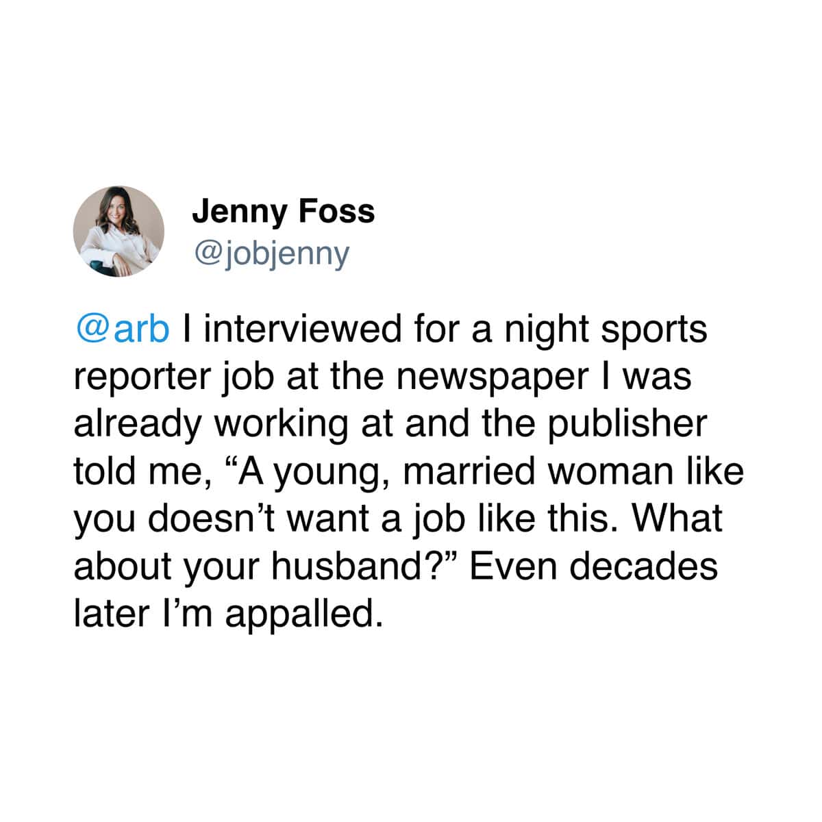 A story of a worst job interview where a publisher made an appallingly sexist comment.