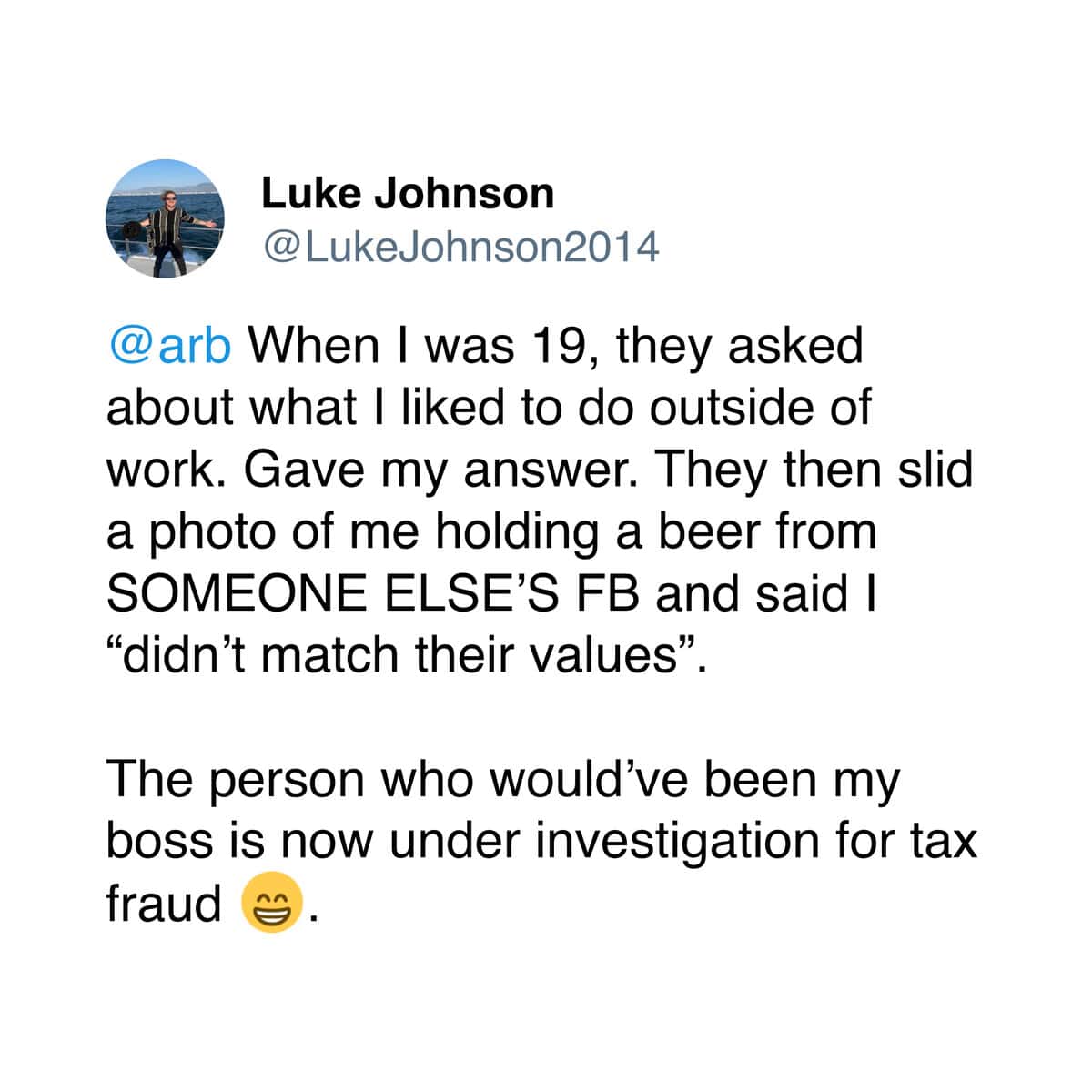 One of the worst job interview stories where an employer used a Facebook photo against an applicant