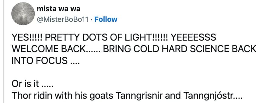 3I ATLAS meme hoping the object is Thor riding goats instead of science