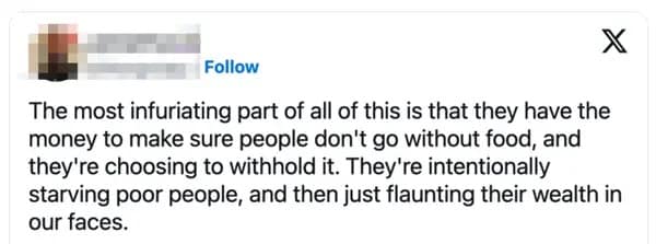 A viral tweet Trump Gatsby party meme criticizing the flaunting of wealth during a government shutdown