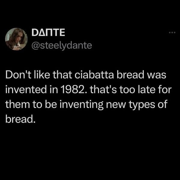 A bread meme showing a "garlic bread" appreciation post, calling it the "best thing since sliced bread."
