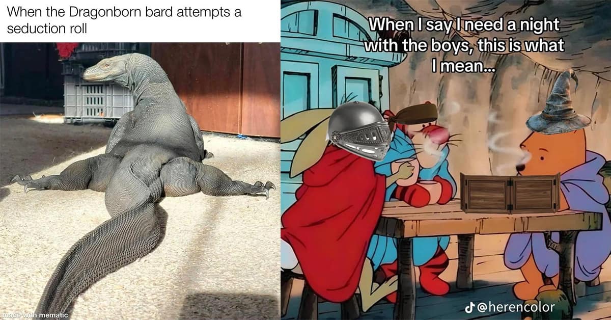 A gallery of the best d&d memes, featuring funny Dungeons & Dragons jokes and dnd memes.