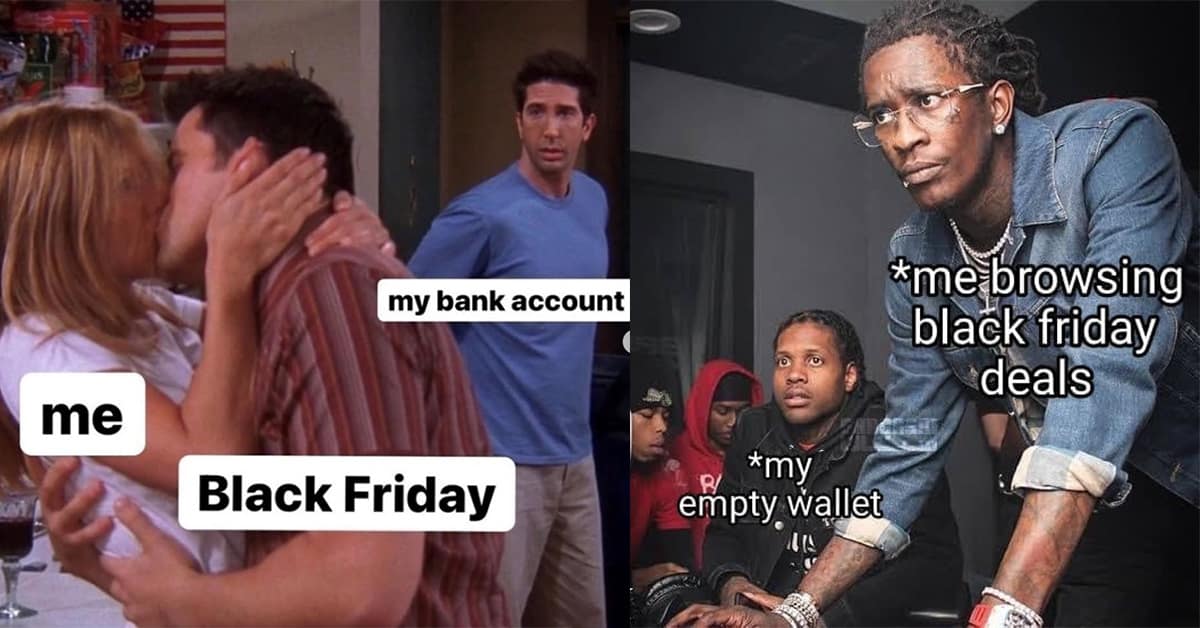 Compilation of memes about black friday and the best funny black friday meme.
